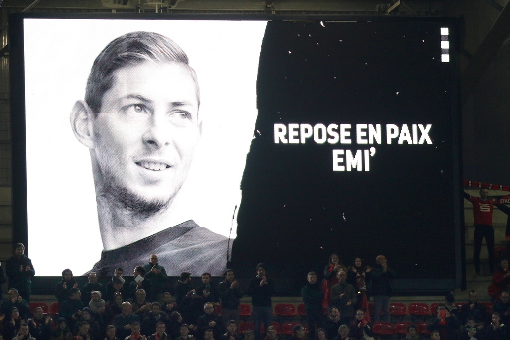Les supporters rennais avaient rendu hommage au footballeur argentin dans leur stade le 14 février 2019.