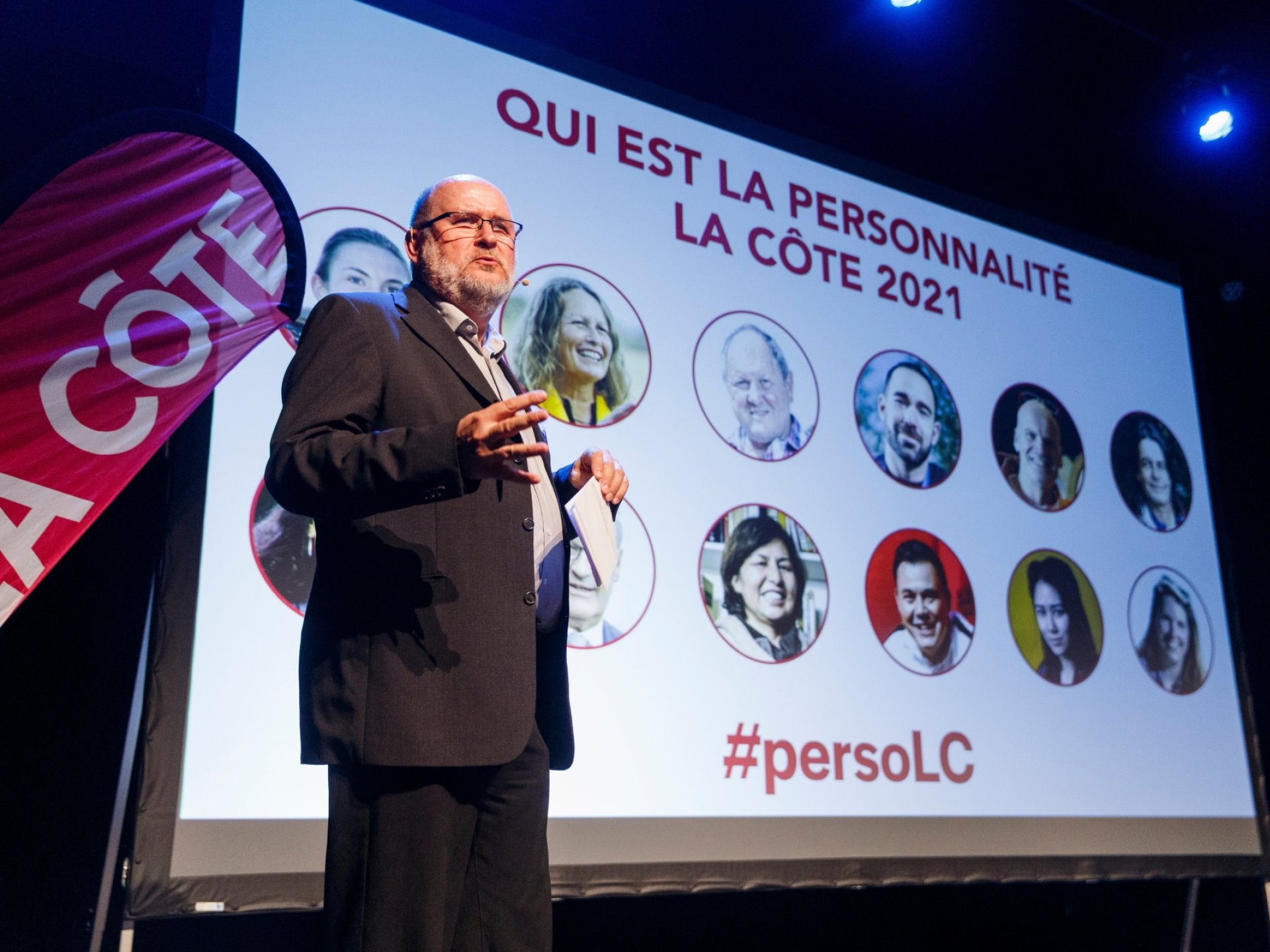 Michel Jotterand, rédacteur en chef de La Côte, présente les lauréats de la personnalité La Côte 2021.