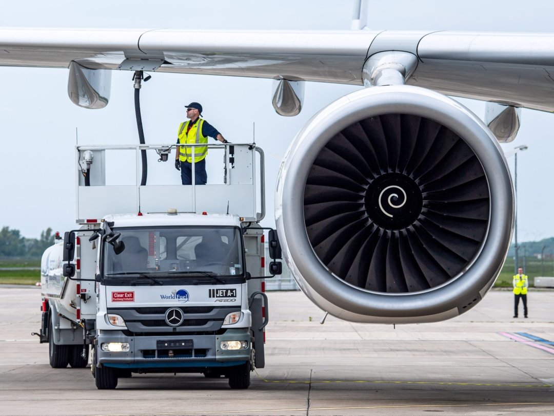 Test decarburant durable sur un gros porteur à Bremen (Allemagne). Selon Florian Simatos, «la responsabilité récente de l’aviation commerciale dans la hausse des températures se situe entre 4% à 6%».